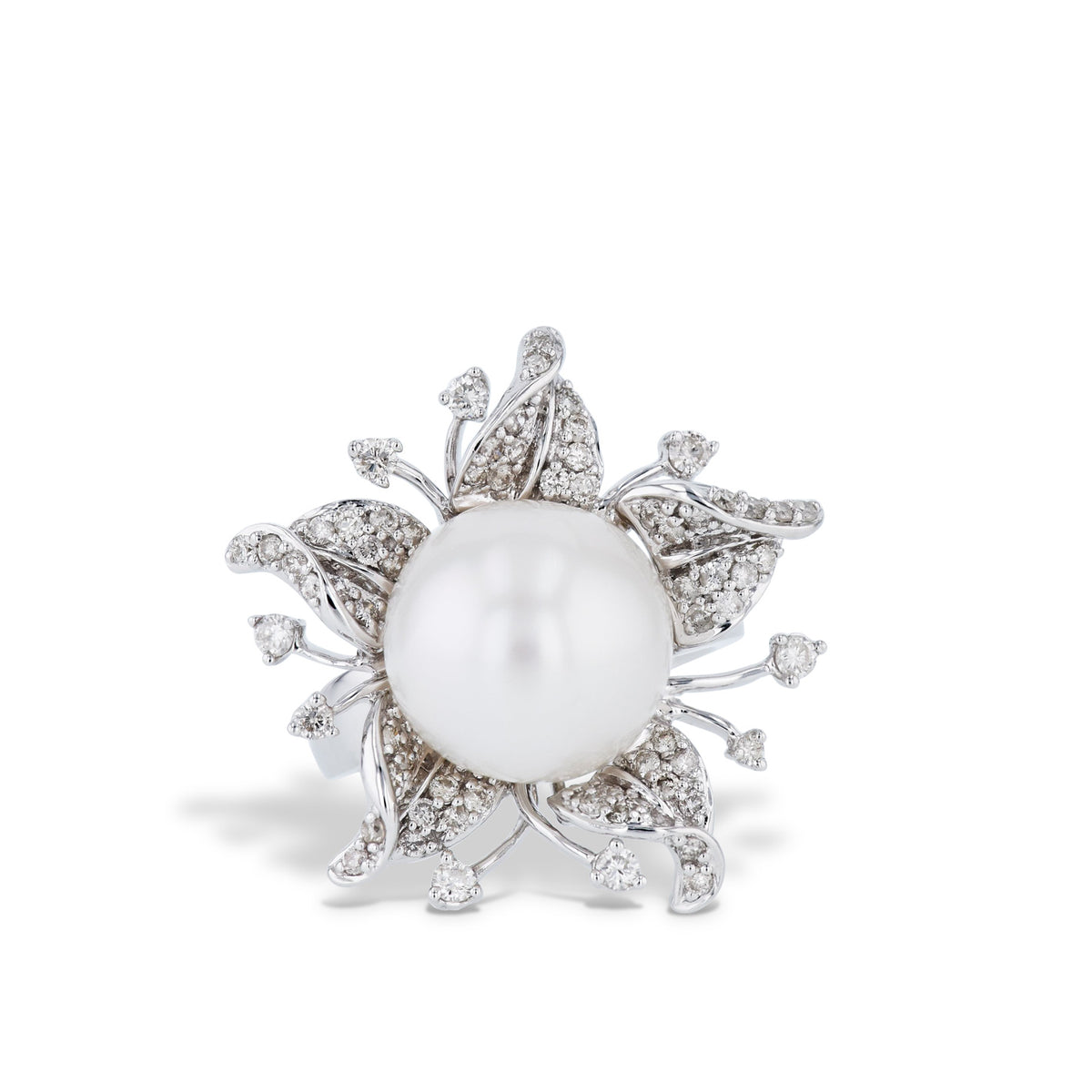 South Sea Pearl Diamond White Gold Estate Ring Rings Estate & Vintage