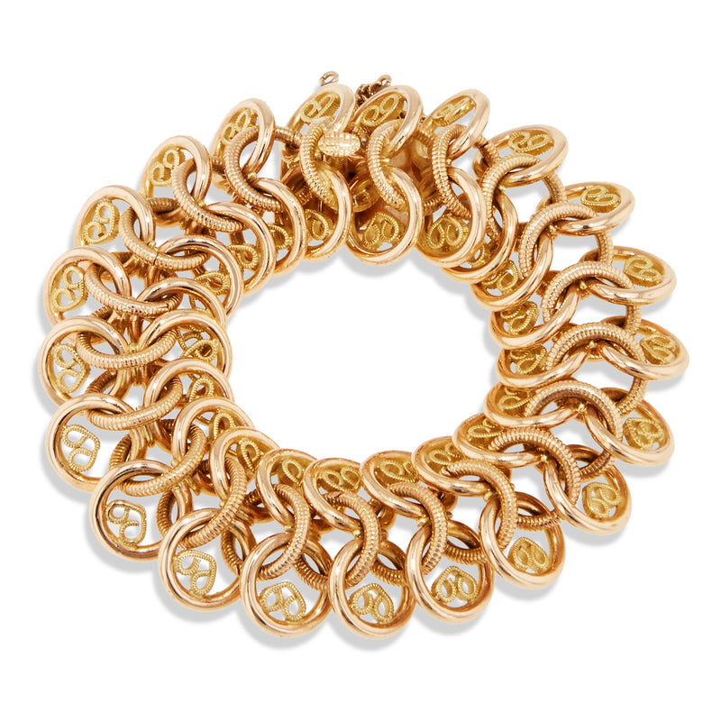 Rose and Yellow Gold Bracelet Bracelets Estate & Vintage