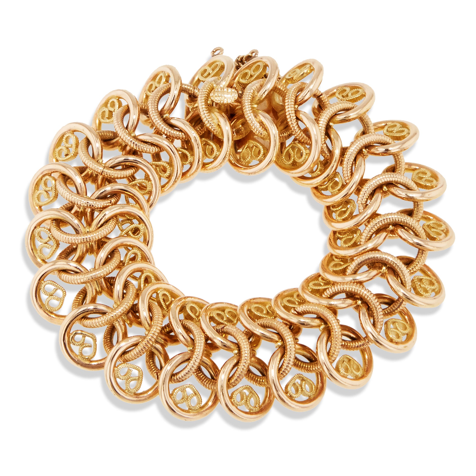 Rose and Yellow Gold Bracelet Bracelets Estate &amp; Vintage