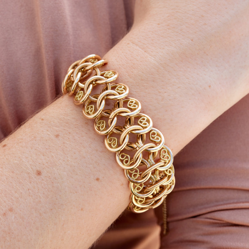 Rose and Yellow Gold Bracelet Bracelets Estate & Vintage