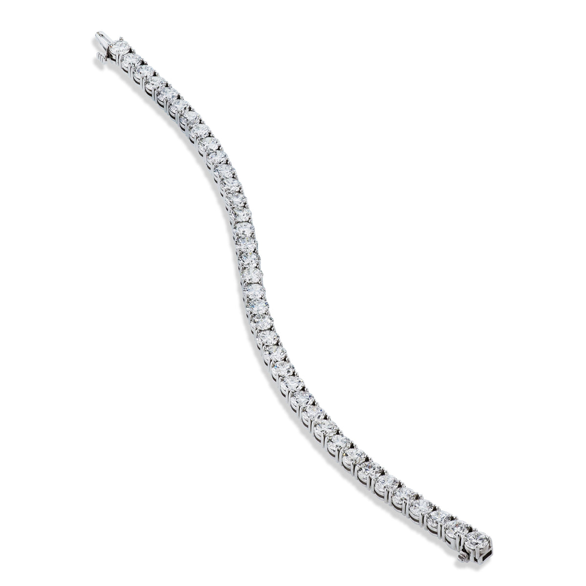 Diamond White Gold Tennis Bracelet - Alternate View 1