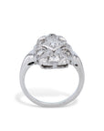Diamond and White Gold Estate Panel Ring Engagement Rings Estate & Vintage