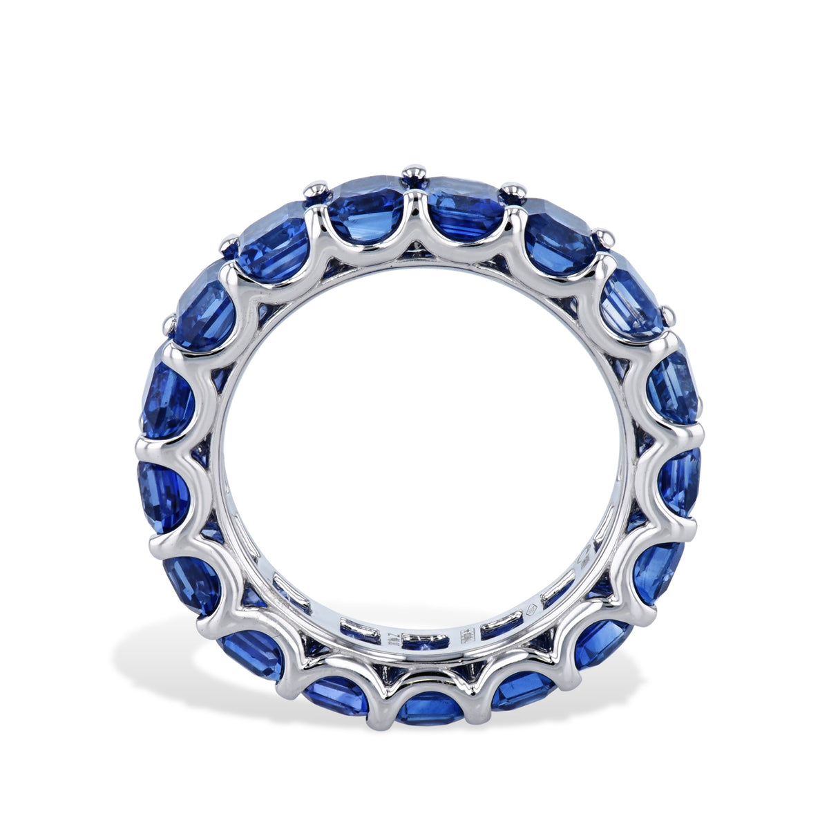 Sapphire 18K White Gold Eternity Band Ring