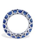 Sapphire 18K White Gold Eternity Band Ring Rings Curated by H