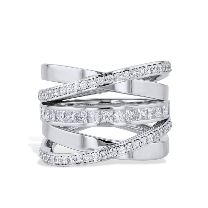 18K White Gold Channel Set Diamond Ring Rings Curated by H