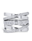 18K White Gold Channel Set Diamond Ring Rings Curated by H