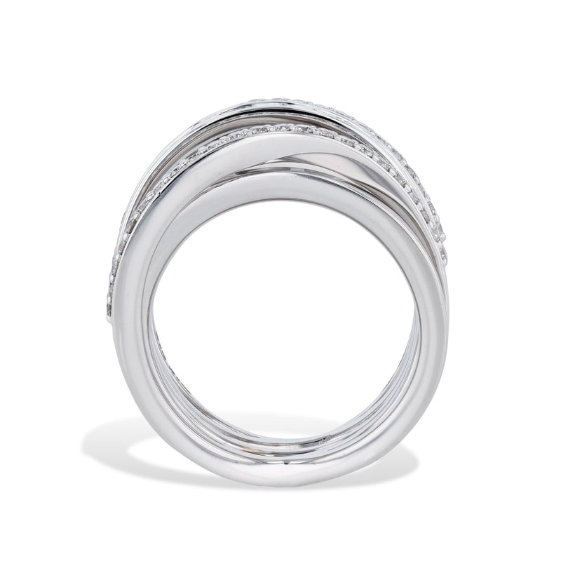 18K White Gold Channel Set Diamond Ring Rings Curated by H