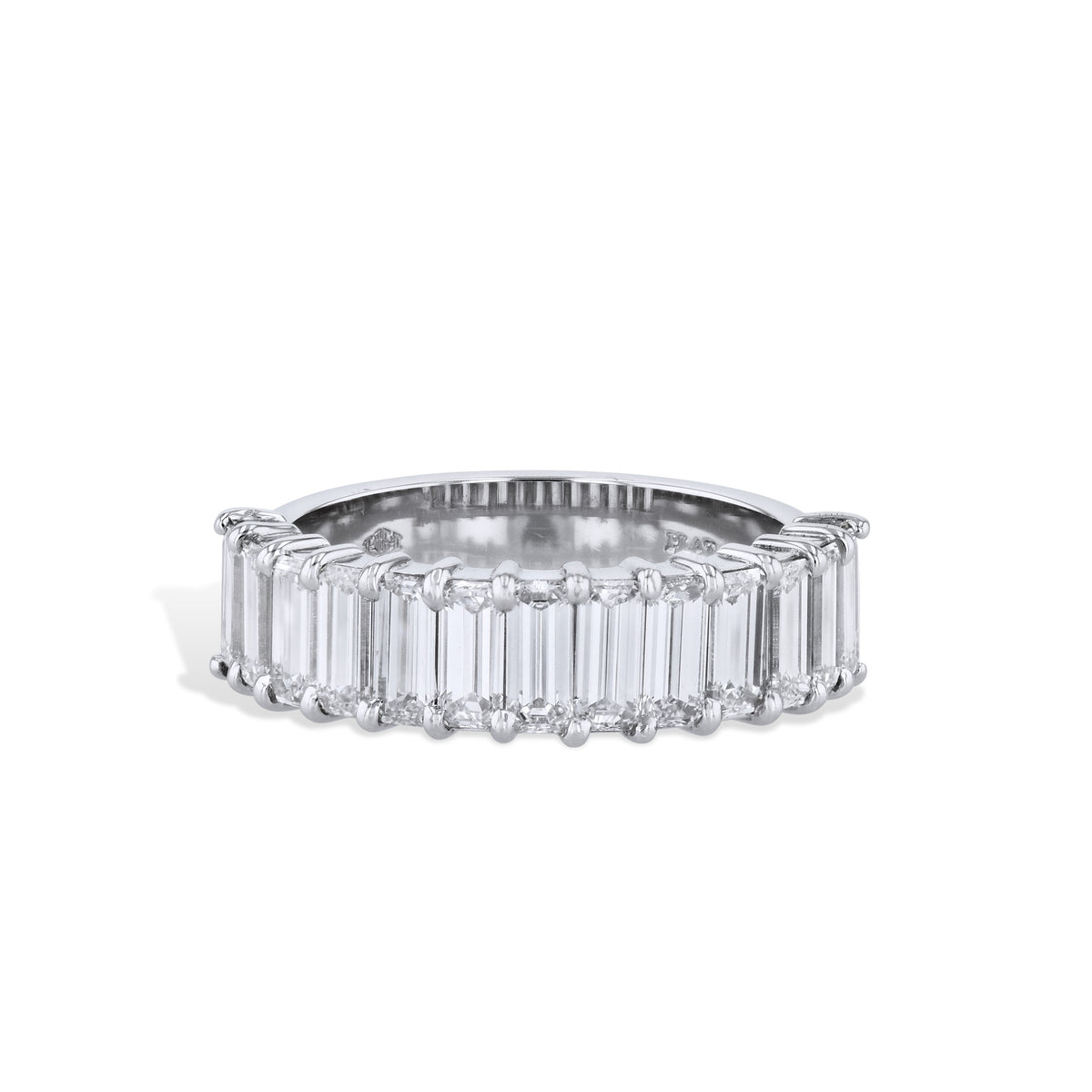 2.20ct Emerald Cut Diamond Platinum Ring Rings H&H Jewels