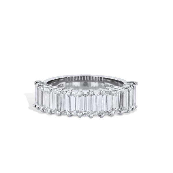 2.20ct Emerald Cut Diamond Platinum Ring Rings H&H Jewels