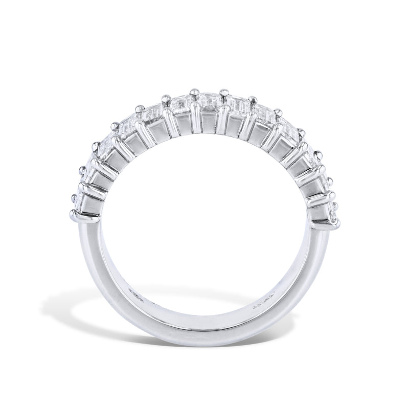 2.20ct Emerald Cut Diamond Platinum Ring Rings H&H Jewels