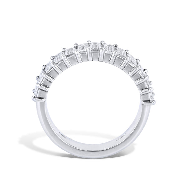 2.20ct Emerald Cut Diamond Platinum Ring Rings H&H Jewels