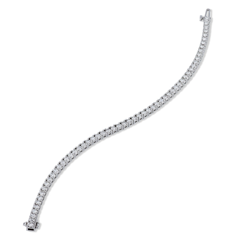 Round Brilliant Diamond White Gold Tennis Bracelet Bracelets H&H Jewels
