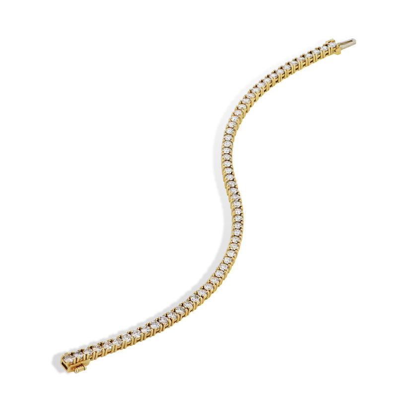 Round Diamond Yellow Gold Tennis Bracelet Bracelets H&H Jewels