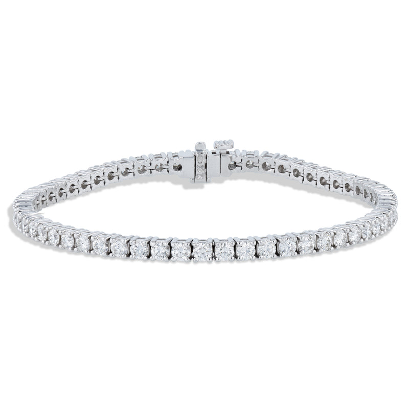 Round Diamond White Gold Tennis Bracelet Bracelets H&H Jewels