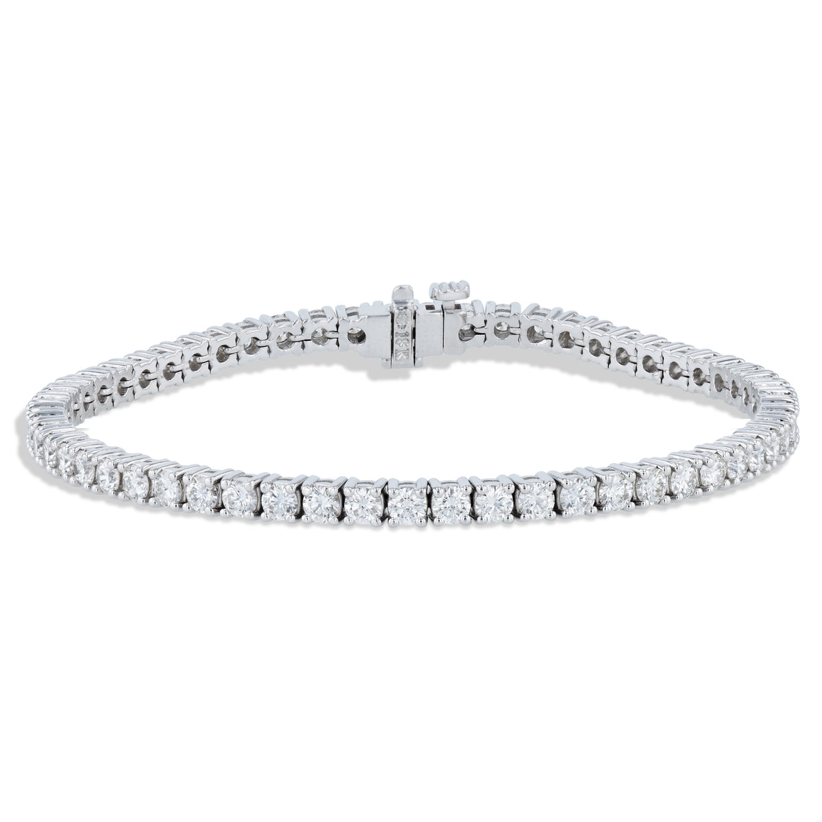 Round Diamond White Gold Tennis Bracelet Bracelets H&H Jewels