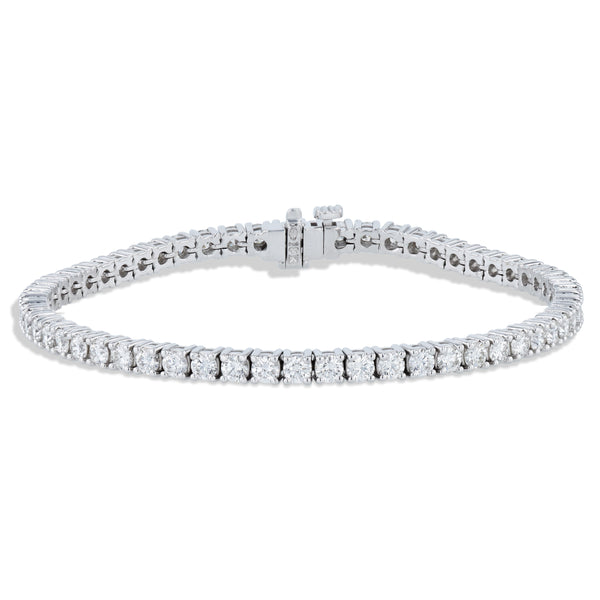 Round Diamond White Gold Tennis Bracelet Bracelets H&H Jewels