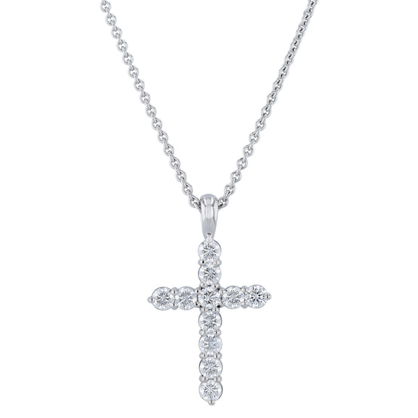 Diamond Cross Pendant White Gold Necklace Necklaces H&H Jewels