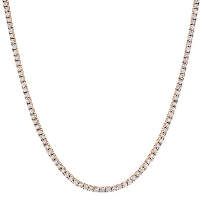 Rose Gold Diamond Tennis Necklace Necklaces H&H Jewels