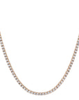 Rose Gold Diamond Tennis Necklace Necklaces H&H Jewels