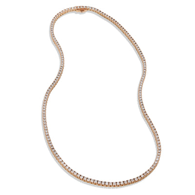 Rose Gold Diamond Tennis Necklace Necklaces H&H Jewels