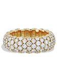 Diamond Pave 18K Yellow Gold Stretch Ring Rings Curated by H