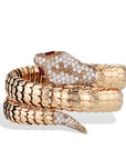18kt Rose Gold Diamond Ruby Snake Bracelet Bracelets Curated by H