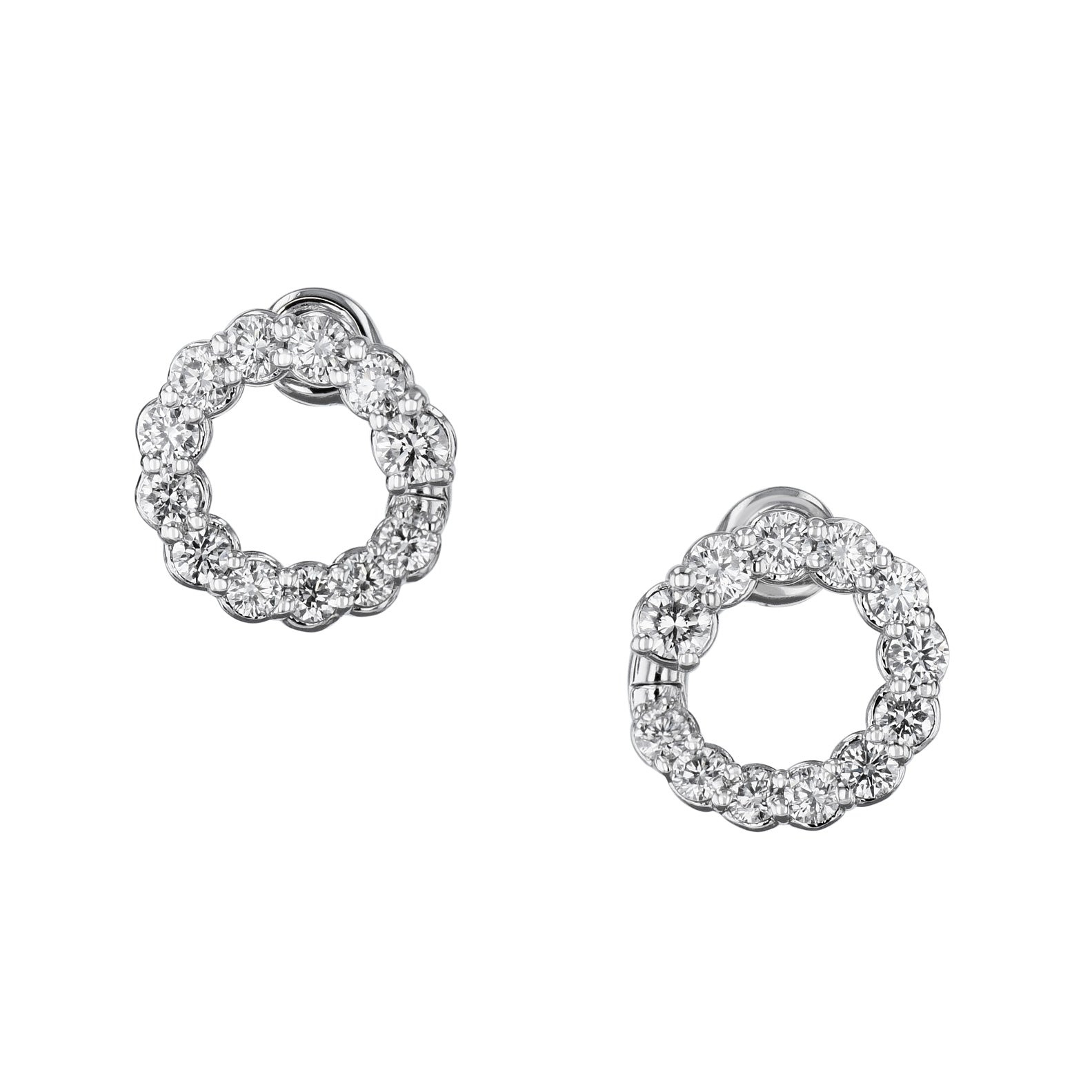 White Gold Diamond Earrings Earrings Curated by H