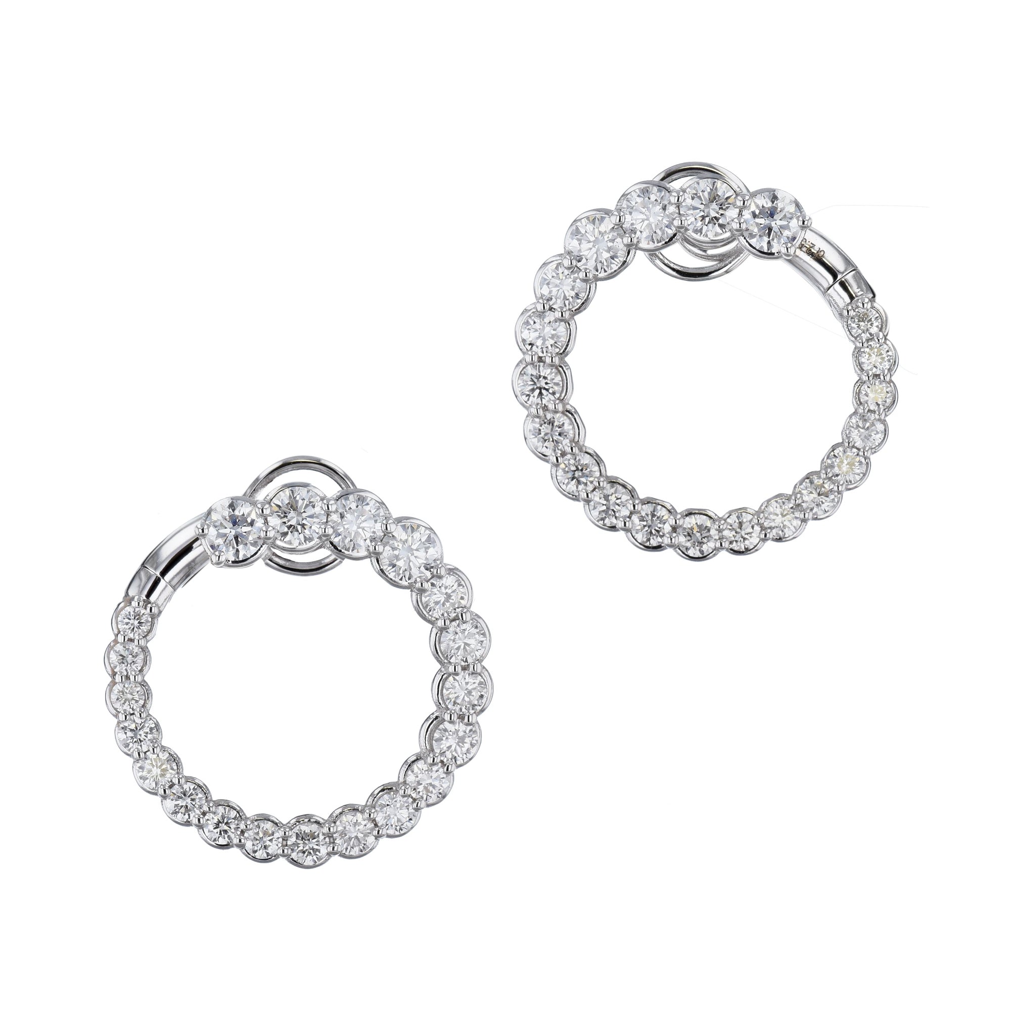 Diamond White Gold Earrings Earrings Curated by H