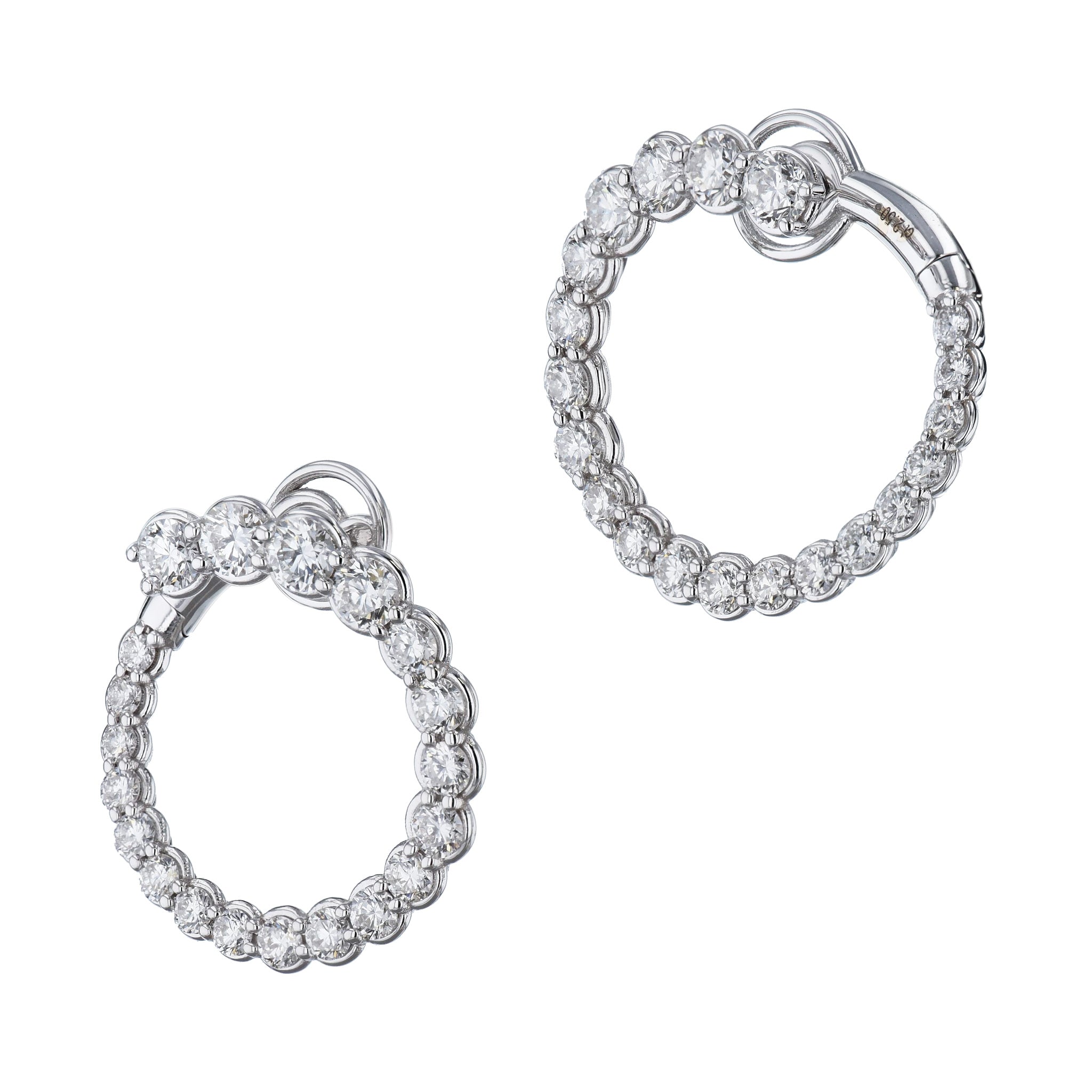 Diamond White Gold Earrings Earrings Curated by H