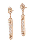 Diamond Rose Gold Drop Earrings Earrings Curated by H