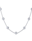 Bezel Set Diamond White Gold Necklace Necklaces Curated by H