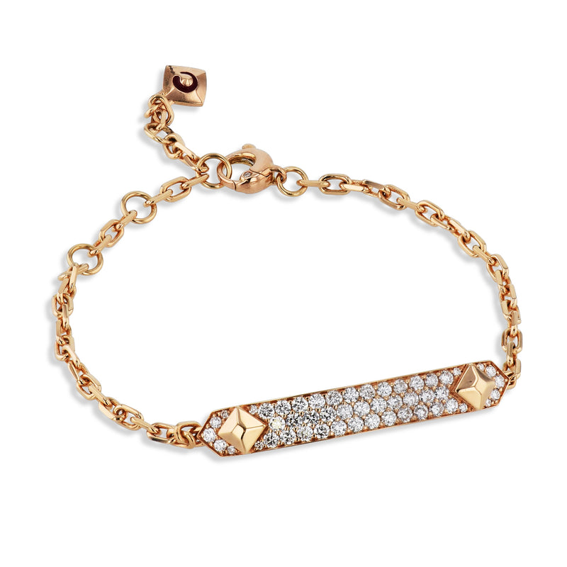 Rose Gold Pave Diamond Bracelet Bracelets Curated by H