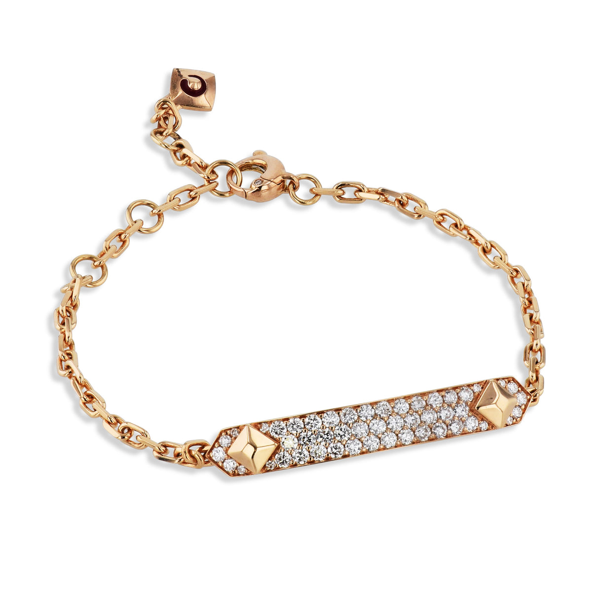 Rose Gold Pave Diamond Bracelet Bracelets Curated by H