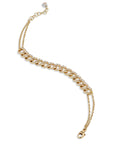 Yellow Gold Pave Diamond Link Bracelet Bracelets Curated by H