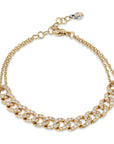 Yellow Gold Pave Diamond Link Bracelet Bracelets Curated by H