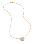 Yellow Gold Diamond Pave Heart Necklace Necklaces Curated by H