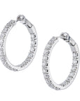 Diamond White Gold Hoop Earrings Earrings Curated by H