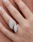 Diamond Pave 18K White Gold Ring Rings Curated by H