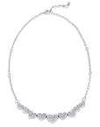Diamond Pave White Gold Heart Necklace Necklaces Curated by H