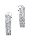 White Gold Diamond Pave Inside-Out Hoop Earrings Earrings Curated by H