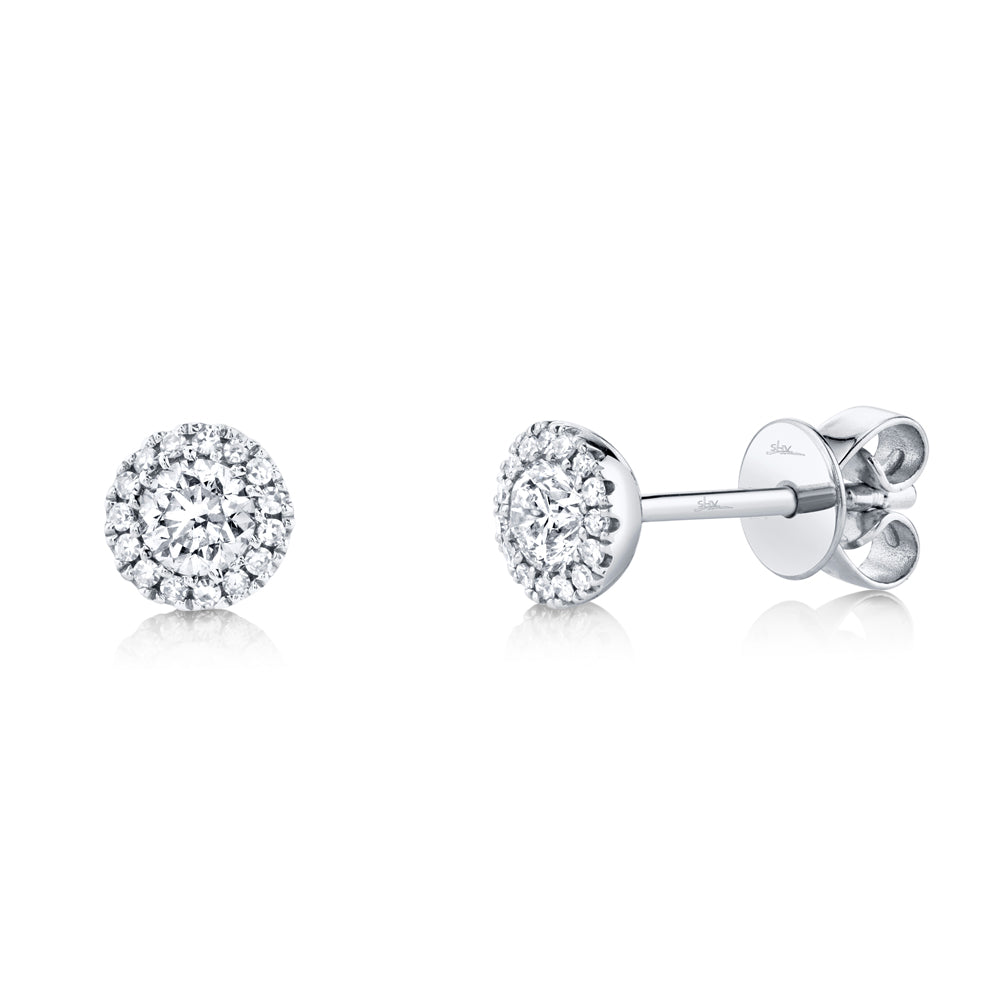 White Gold Diamond Stud Earrings