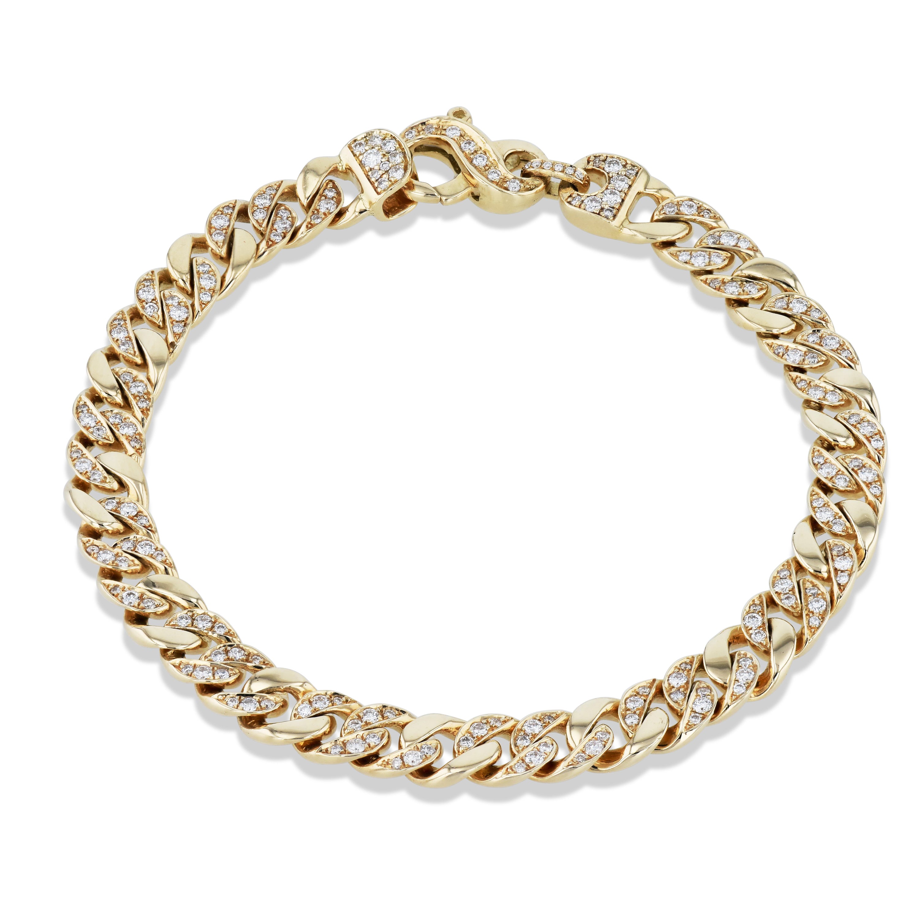 Yellow Gold Diamond Pave Bracelet Bracelets Curated by H