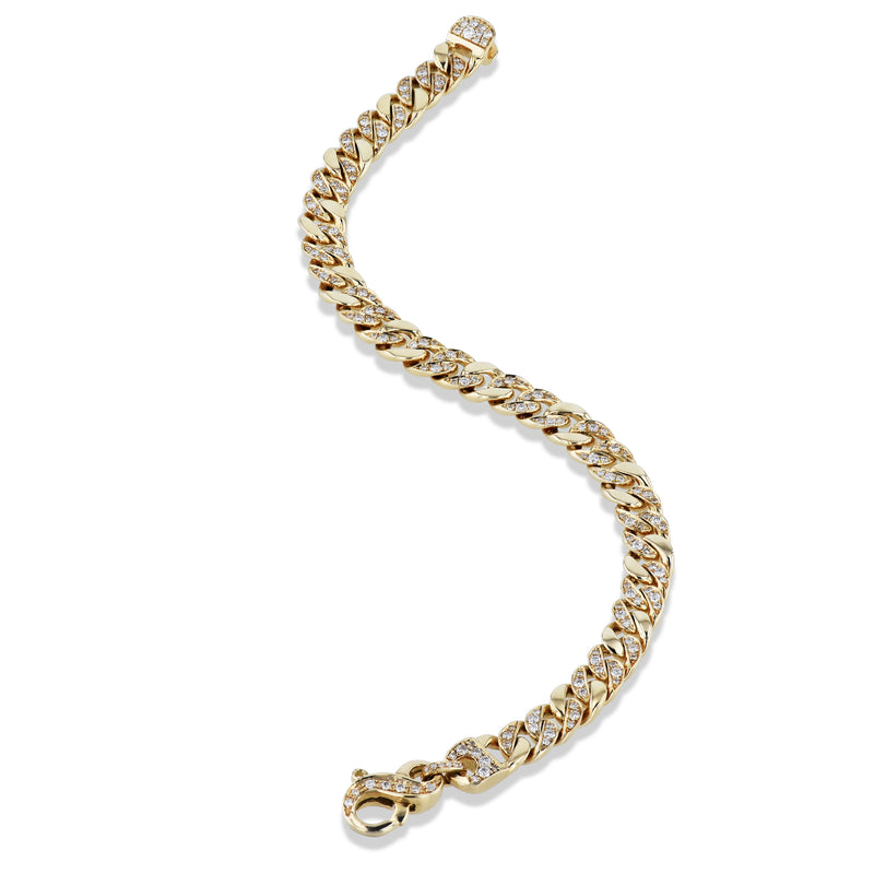 Yellow Gold Diamond Pave Bracelet Bracelets Curated by H