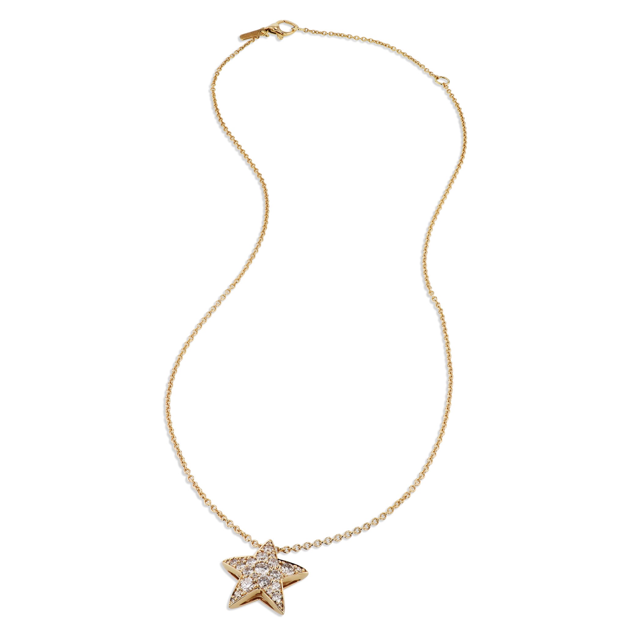 Yellow gold Diamond Star Pendant Necklace Necklaces Curated by H