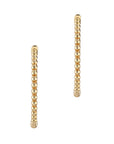 Yellow Gold Bead Hoop Earrings Earrings Curated by H