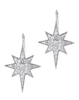 North Star Diamond Pave White Gold Drop Earrings Earrings Curated by H