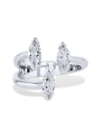 3 Marquise Diamond White Gold Ring Rings Curated by H