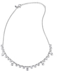 White Gold Diamond Bezel Necklace Necklaces Curated by H