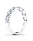 Oval Cut 5-Stone Horizontally Set Diamond Platinum Band Rings H&H Jewels