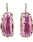 Pink Sapphire Slice Drop Earrings Earrings H&H Jewels